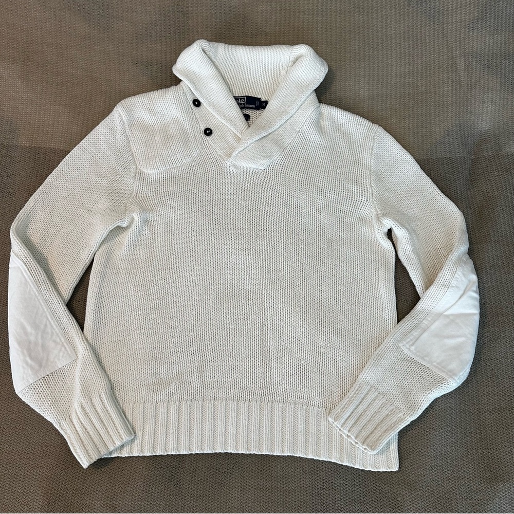 Vintage Polo by Ralph Lauren Cowl Neck Cream Sweater